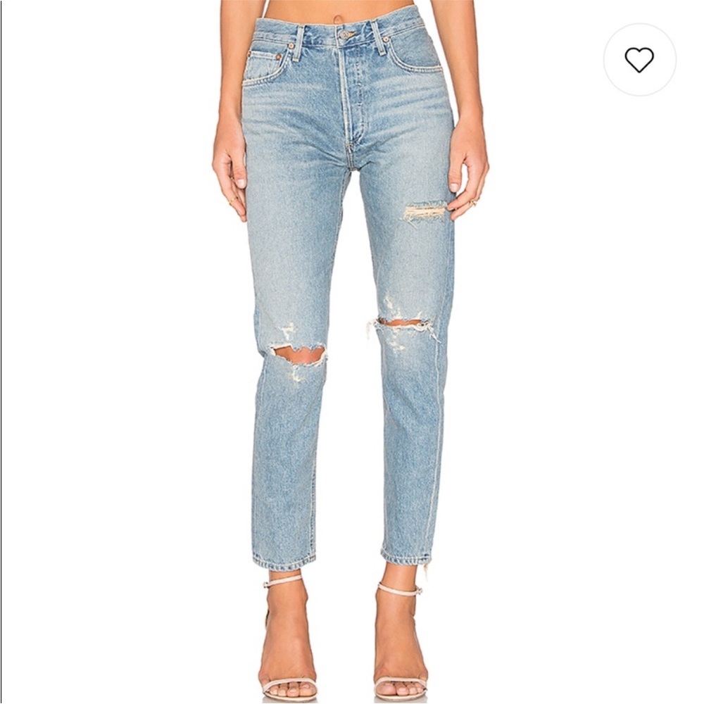 New with Tags NWT AGOLDE Jamie high rise classic jean Dakota Size 27